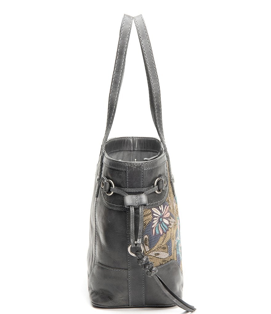 Frye Melissa Floral Embroidery Carryall Tote Bag