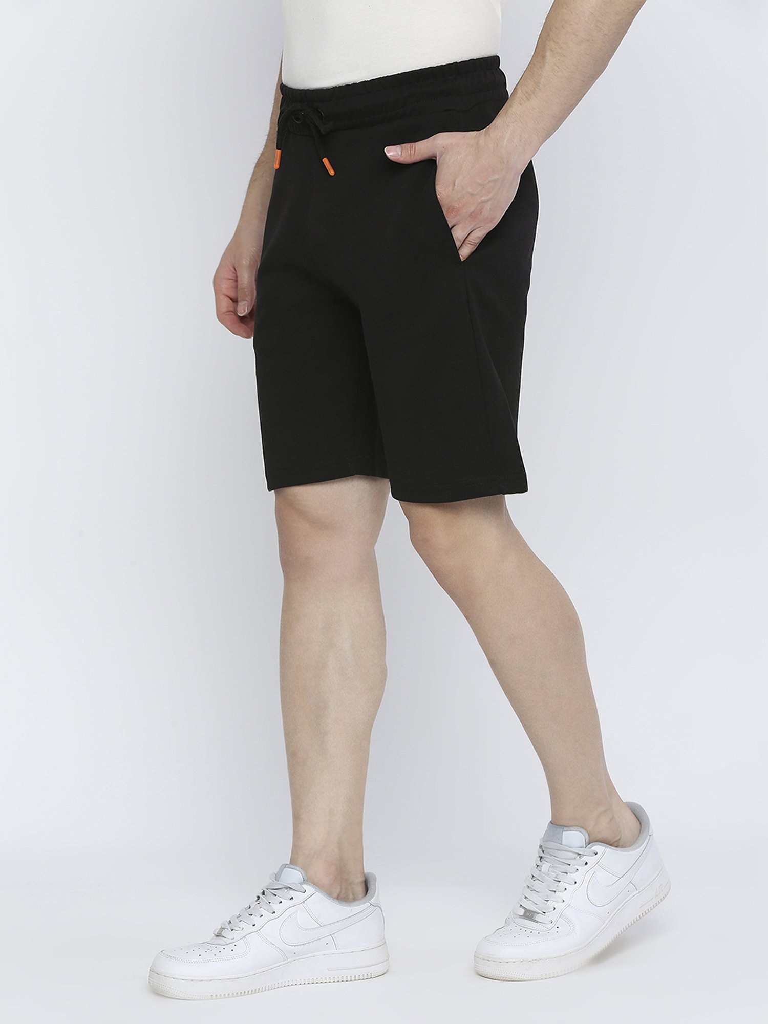 UnderJeans by Spykar Black Regular Fit Shorts