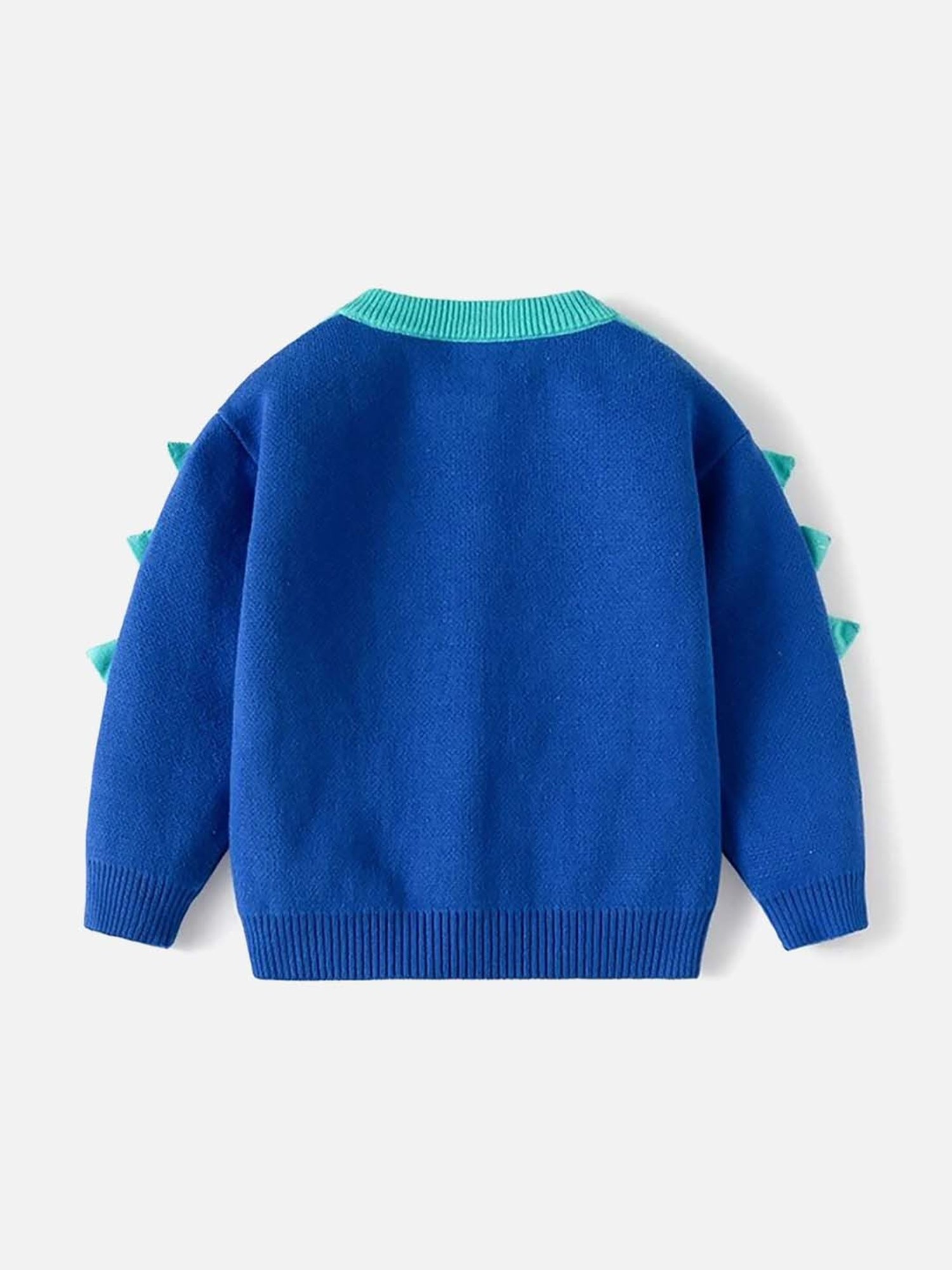 Little Surprise Box Kids Blue Printed Full Sleeves Cardigan