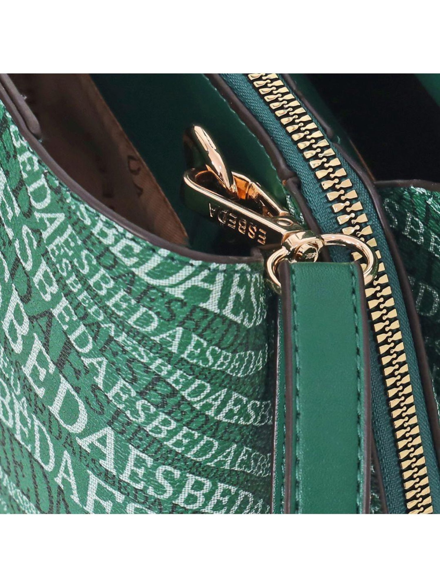 Esbeda Green PU Printed Handbag