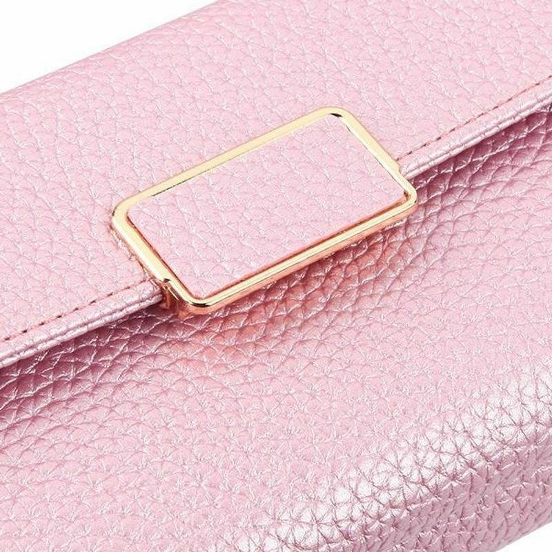 Lady's Horizontal Posh MyJacket Wallet with Removable Shoulder Strap, Rose Gold
