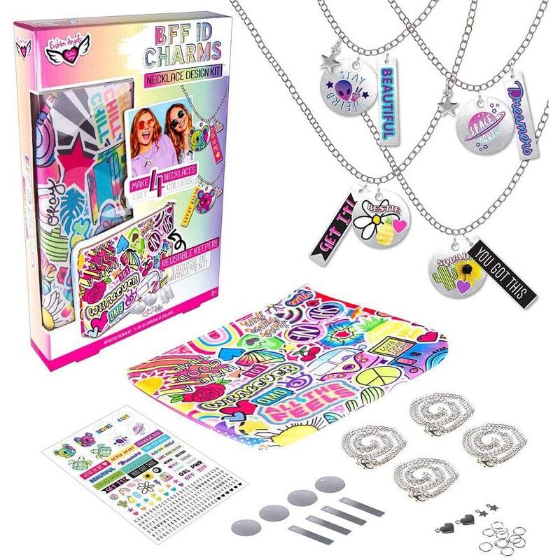 Fashion Angels Fashion Angels BFF ID Charm Necklace Design Kit With Keeper Pouch