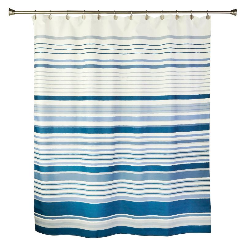 Cubes Striped Shower Curtain Blue - SKL Home