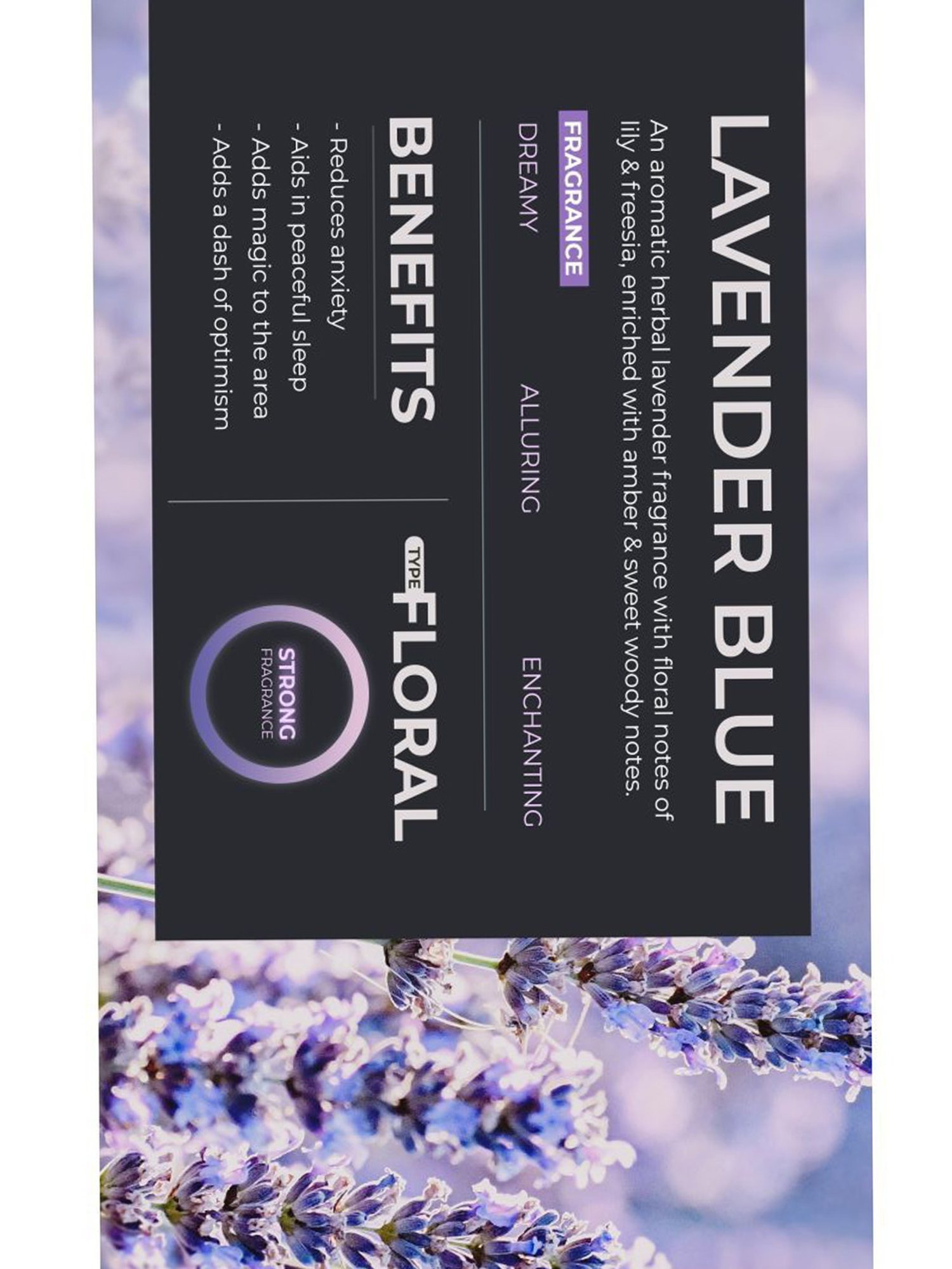 Rosemoore Reed Diffuser set with aroma oil & reed stick Lavender blue - (200 ml)