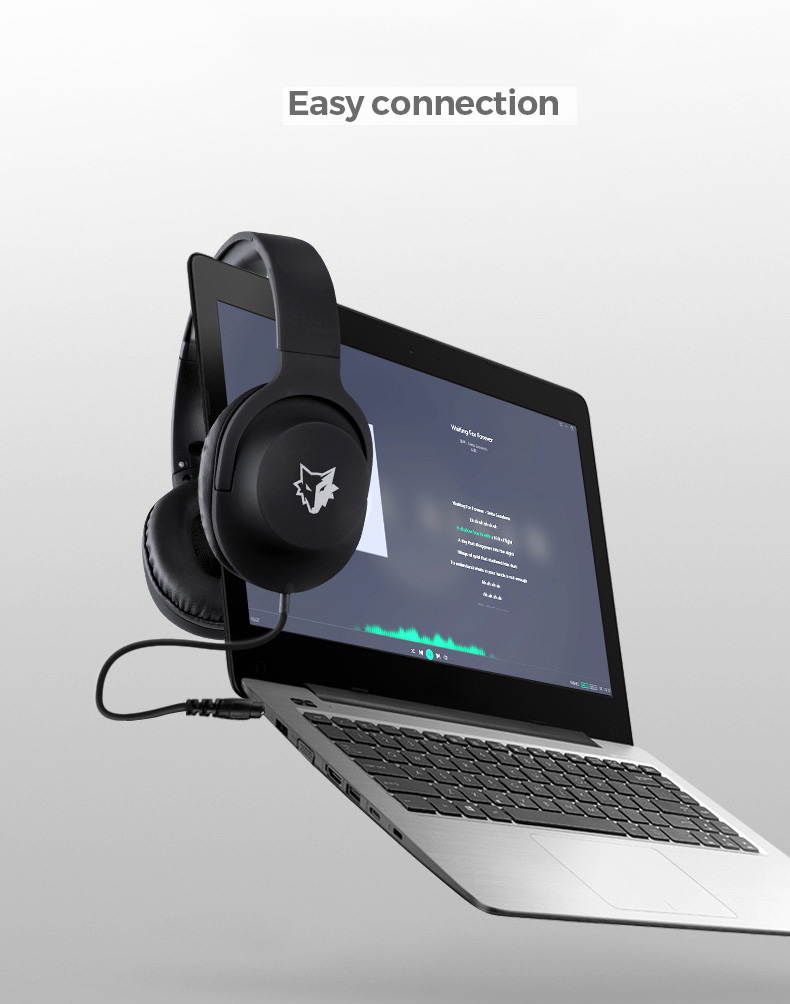 Gaming Headset, 3.5MM Wired Foldable Computer Headphones with 7.1 Surround Sound Stereo Noise Canceling Mic for PS5, PS4/PS4 Pro/ PS4 Slim, PC, Laptop, Smartphone