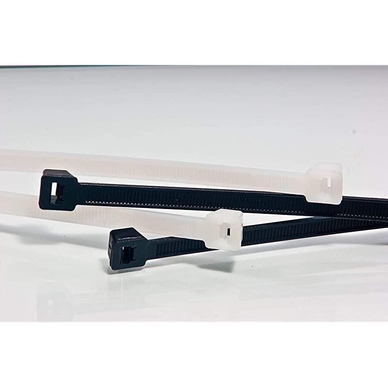 36" Heavy Duty Indoor/Outdoor Cable Ties - 175 lb Rated - Black UV Resistant - 50 per bag