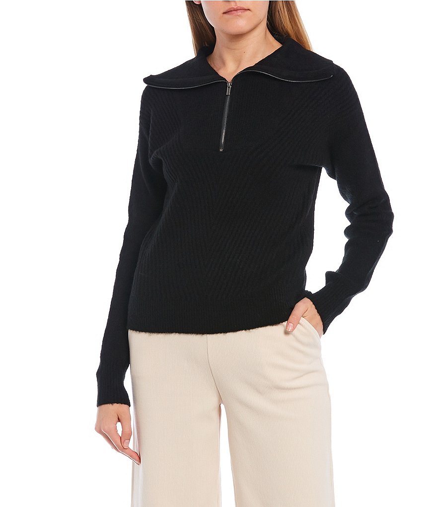 GB Half Zip Mock Neck Sweater
