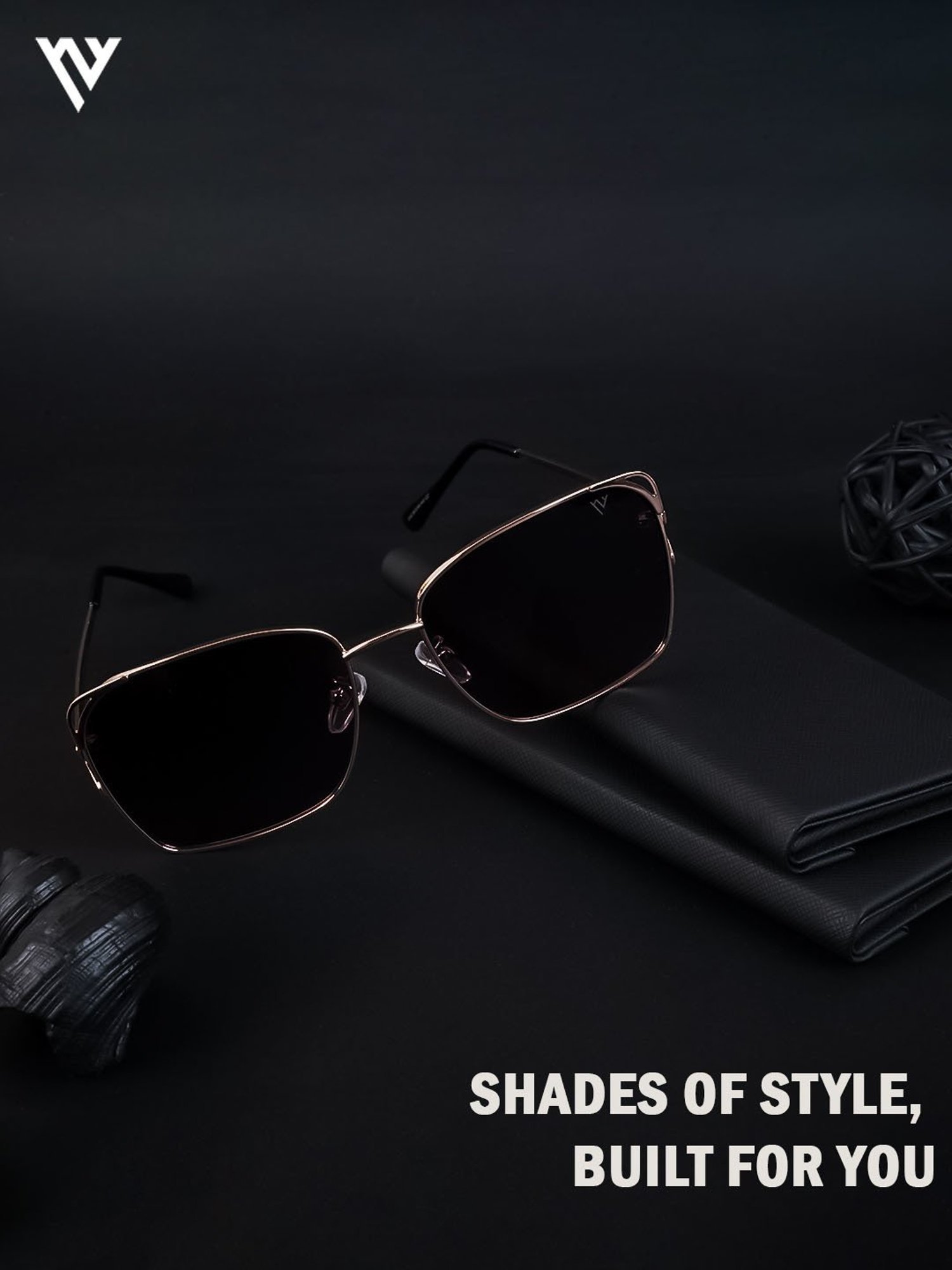 Voyage Red Square Polarised and UV Protected Lens Unisex Sunglasses