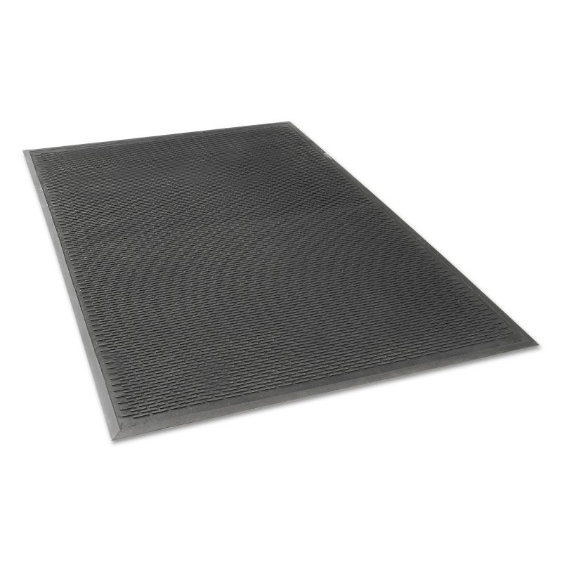 4'x5' Rectangle Solid Floor Mat Black - Crown