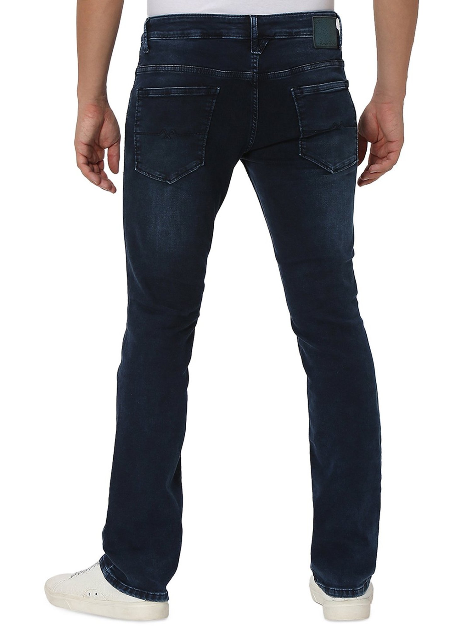 Mufti Dark Blue Bootcut Low Rise Jeans