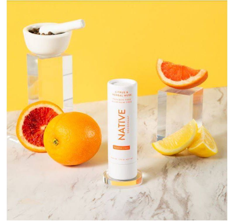 Native Plastic Free Citrus & Herbal Musk Deodorant for Men - 2.65oz