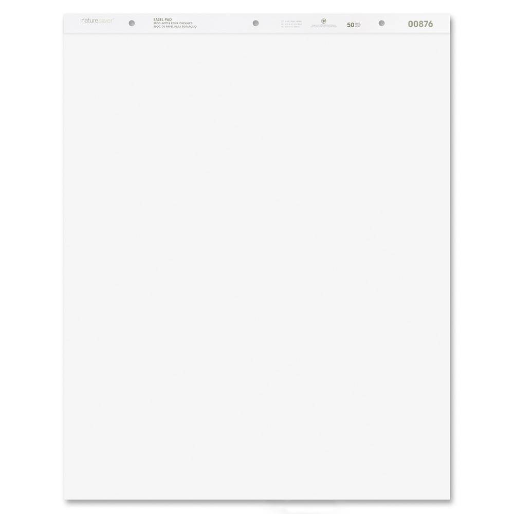 Easel Pad Plain Ruled 50 Sheets 27"x34" 2/CT White