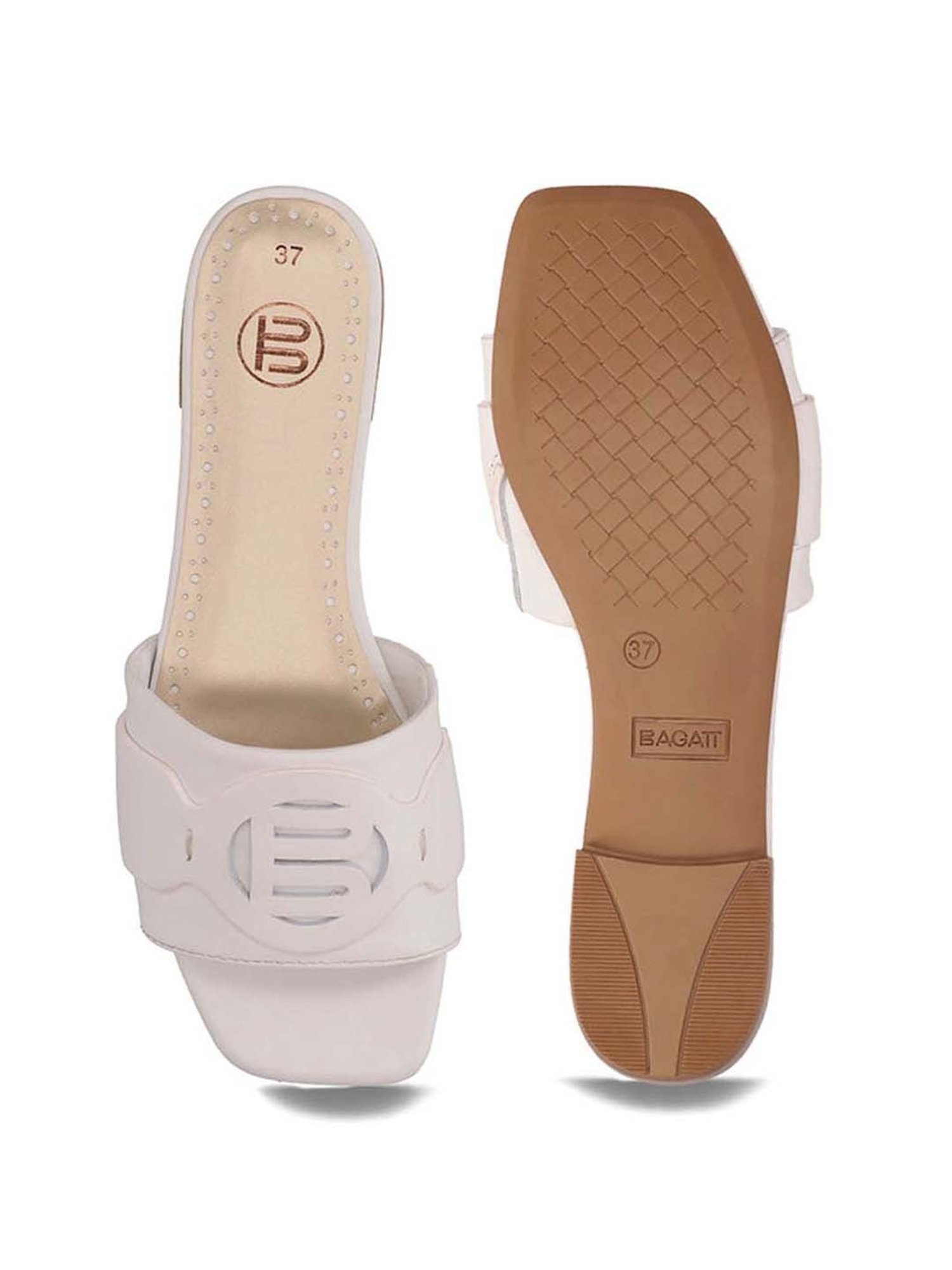 BAGATT Women's Mala White Casual Sandals