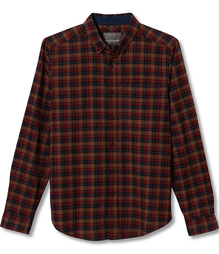 Royal Robbins Lieback Organic Cotton Flannel Long-Sleeve Plaid Woven Shirt