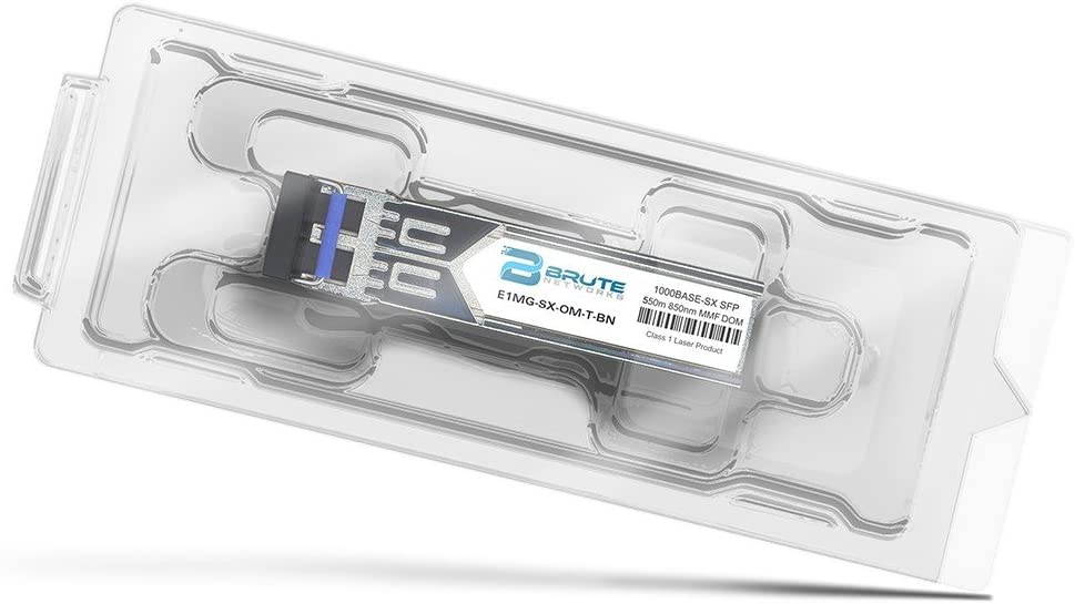 Brute Networks E1MG-SX-OM-T-BN - 1000BASE-SX 550m MMF 850nm SFP Transceiver (Compatible with OEM PN# E1MG-SX-OM-T)