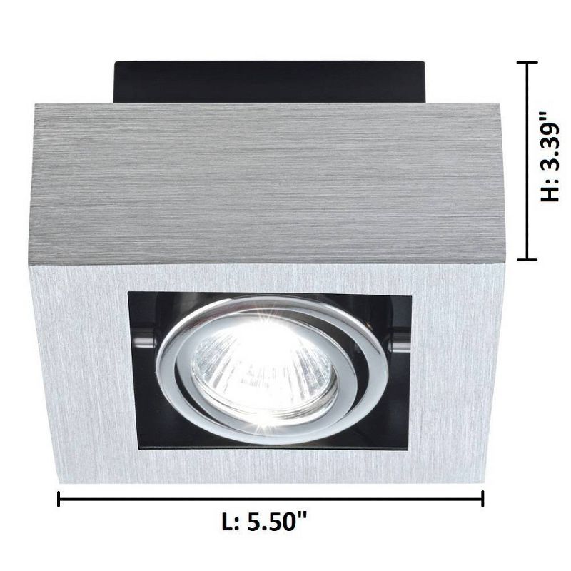Loke Ceiling Track Light 5.5" Brushed Aluminum - Eglo