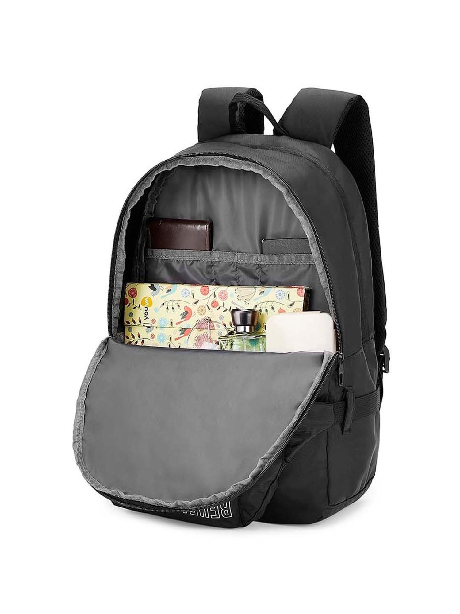 United Colors of Benetton Olivine 9 Ltrs Black Small Laptop Backpack