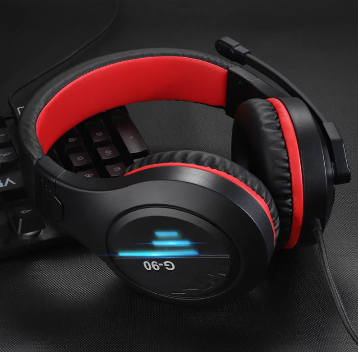 G90 Computer headset breathing light gaming headphone 2.2 meters long braided cord Headset Microphone