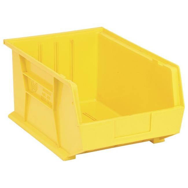 QUANTUM STORAGE SYSTEMS QUS255YL Yellow Hang and Stack Bin, 16"L x 11"W x 8"H