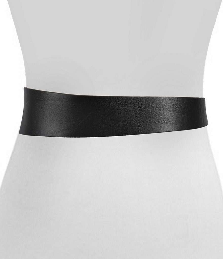 AllSaints 3#double; Asymmetrical Leather Waist Belt