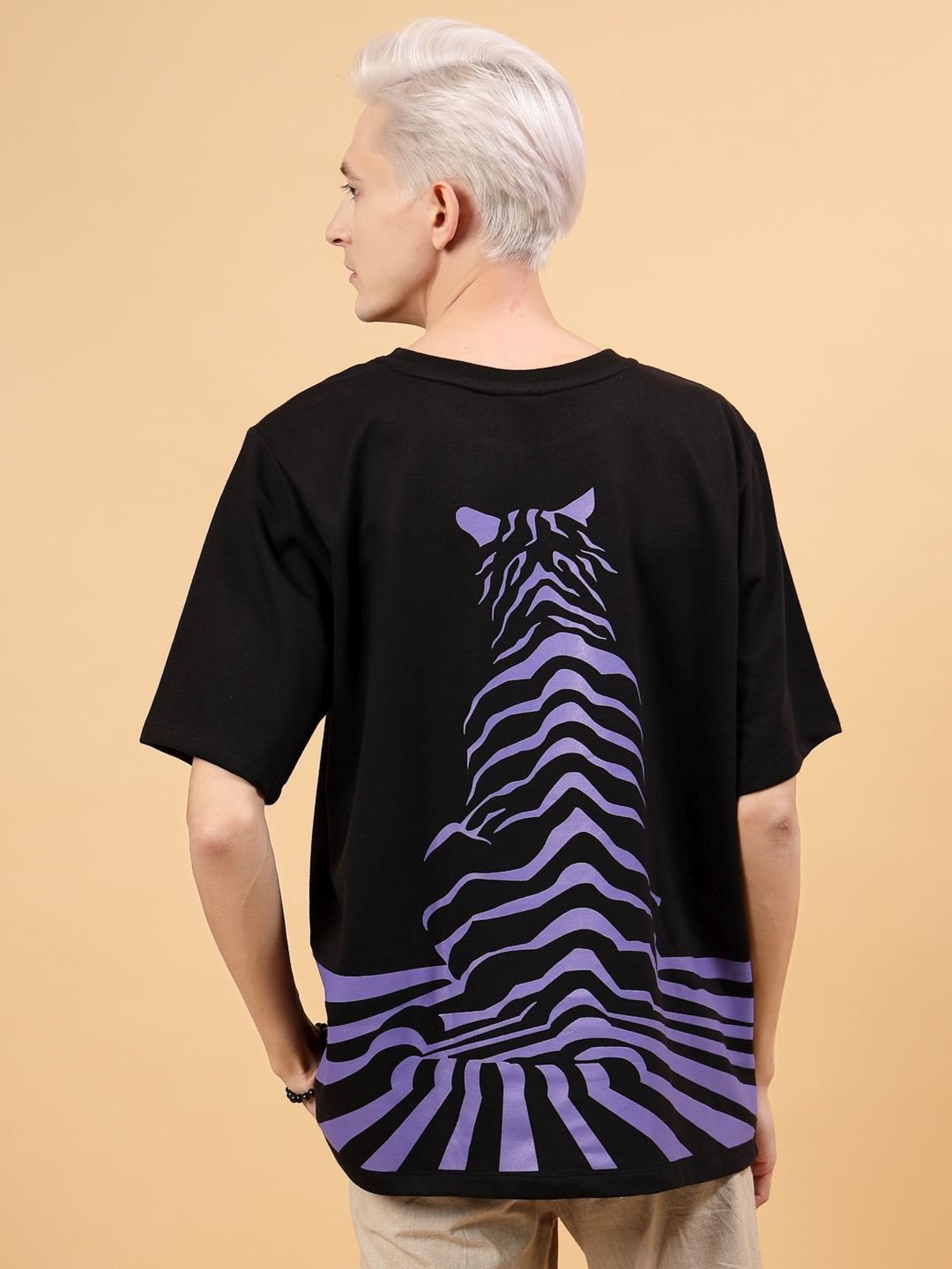 Rigo Black Loose Fit Printed T-Shirt