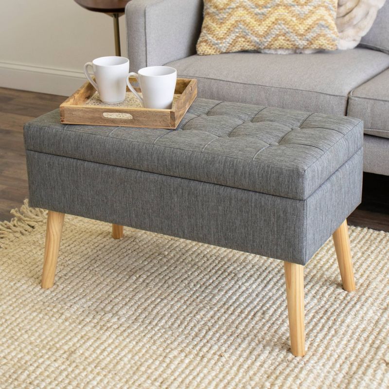 Brooklyn Storage Ottoman Bench Gray - Humble Crew