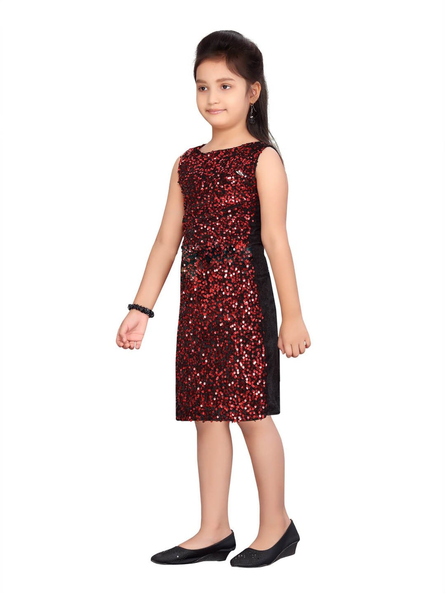 Aarika Kids Red Embellished Dress