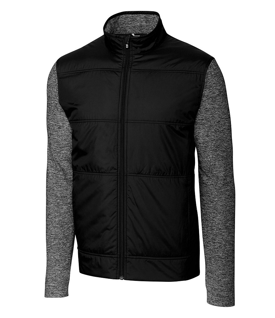 Cutter & Buck Stealth Hybrid Long-Sleeve Quilted Full-Zip Jacket