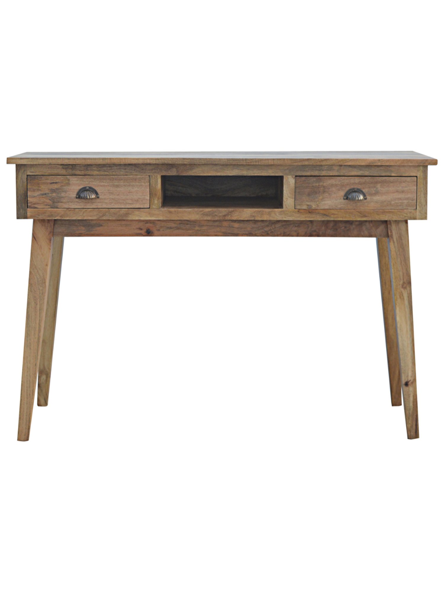 Artisan Furniture Brown Wood Writing Desk with 2 Drawers