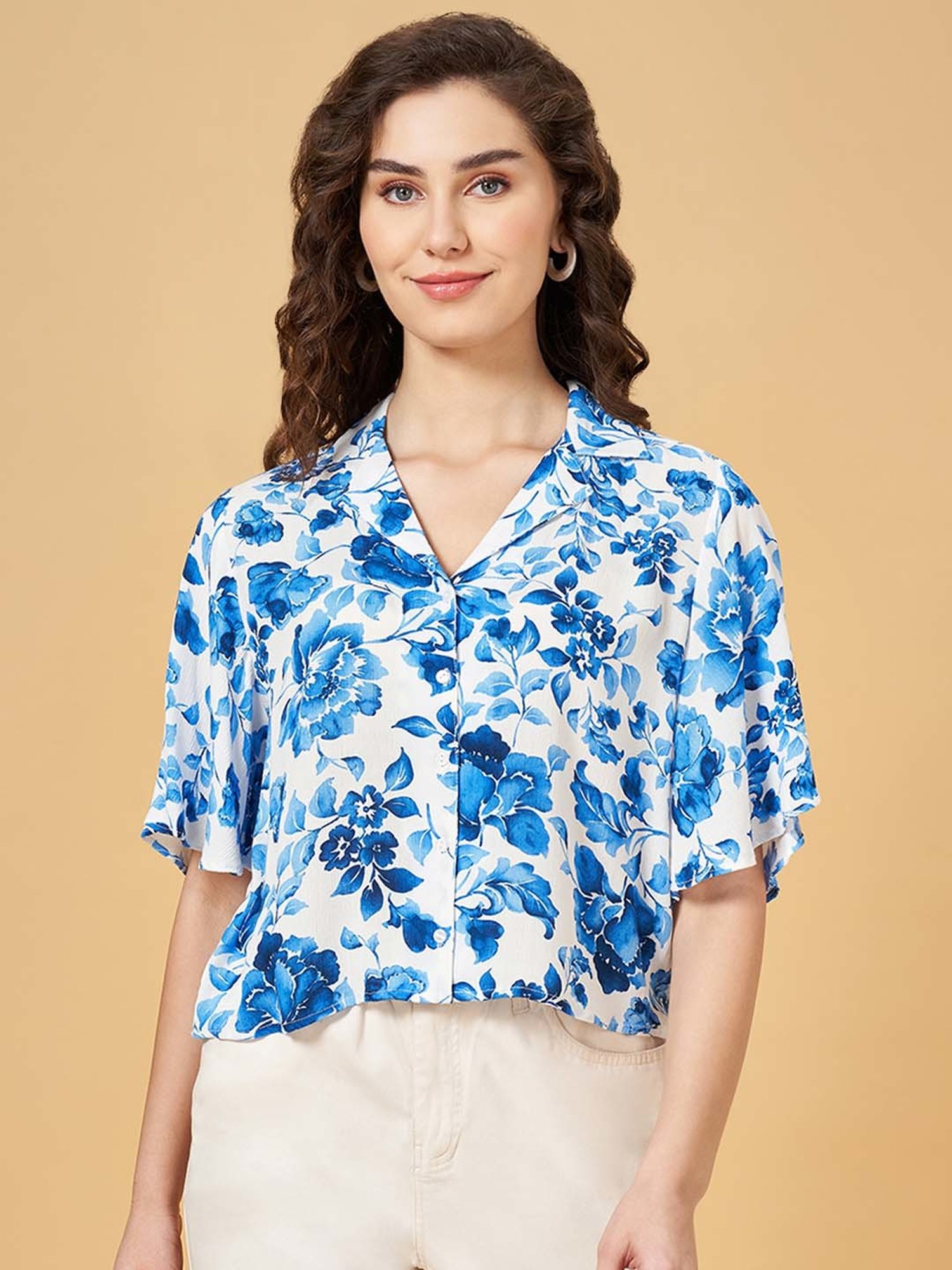 Honey by Pantaloons Blue Printed Top