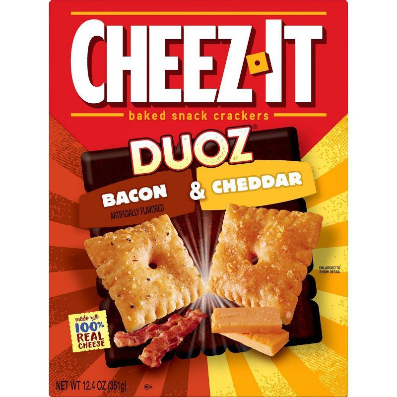 Cheez-It Duoz Bacon & Cheddar Baked Snack Crackers 12.4oz