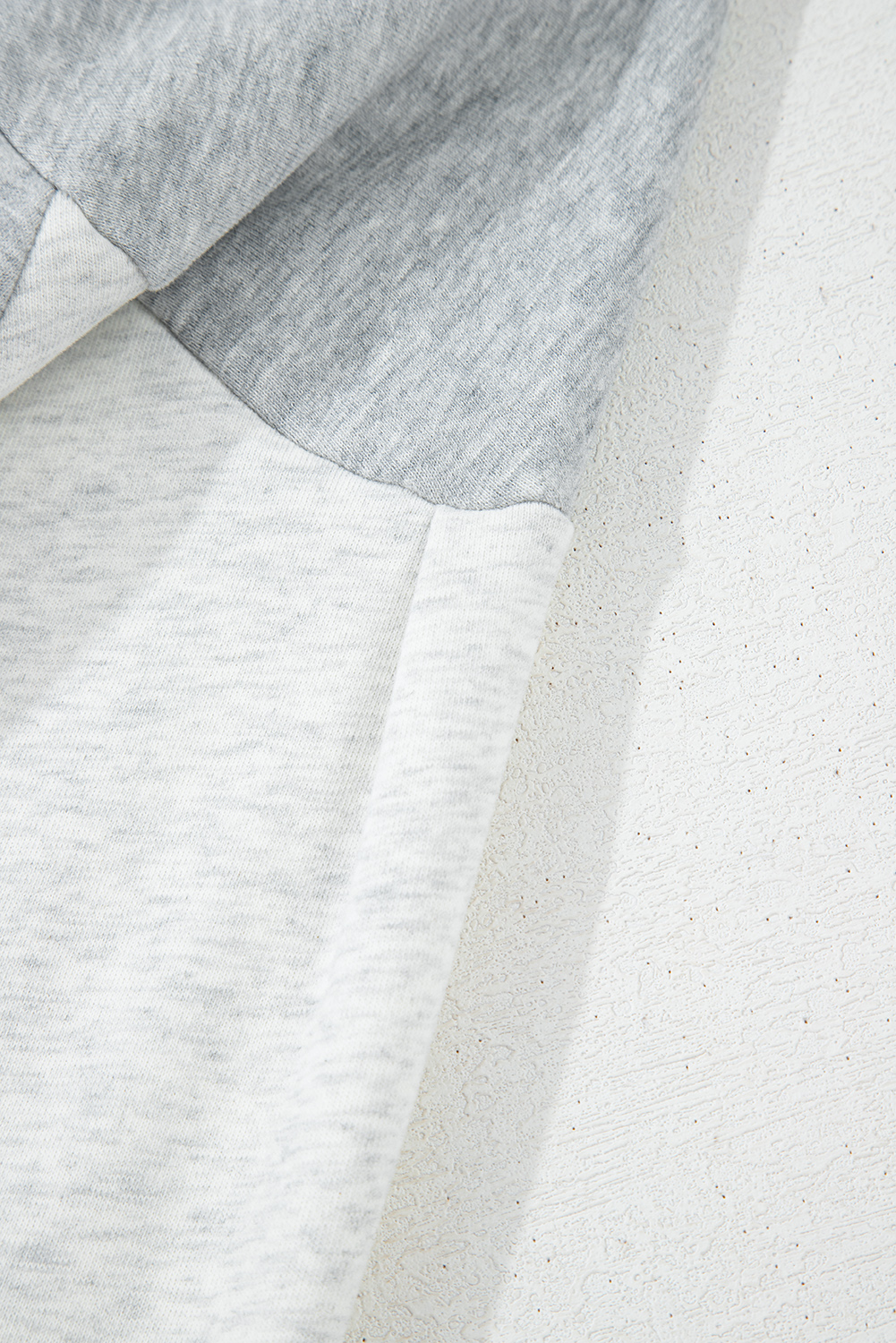 Khaki Plain Drop Shoulder Ribbed Trim Oversized Sweatshirt