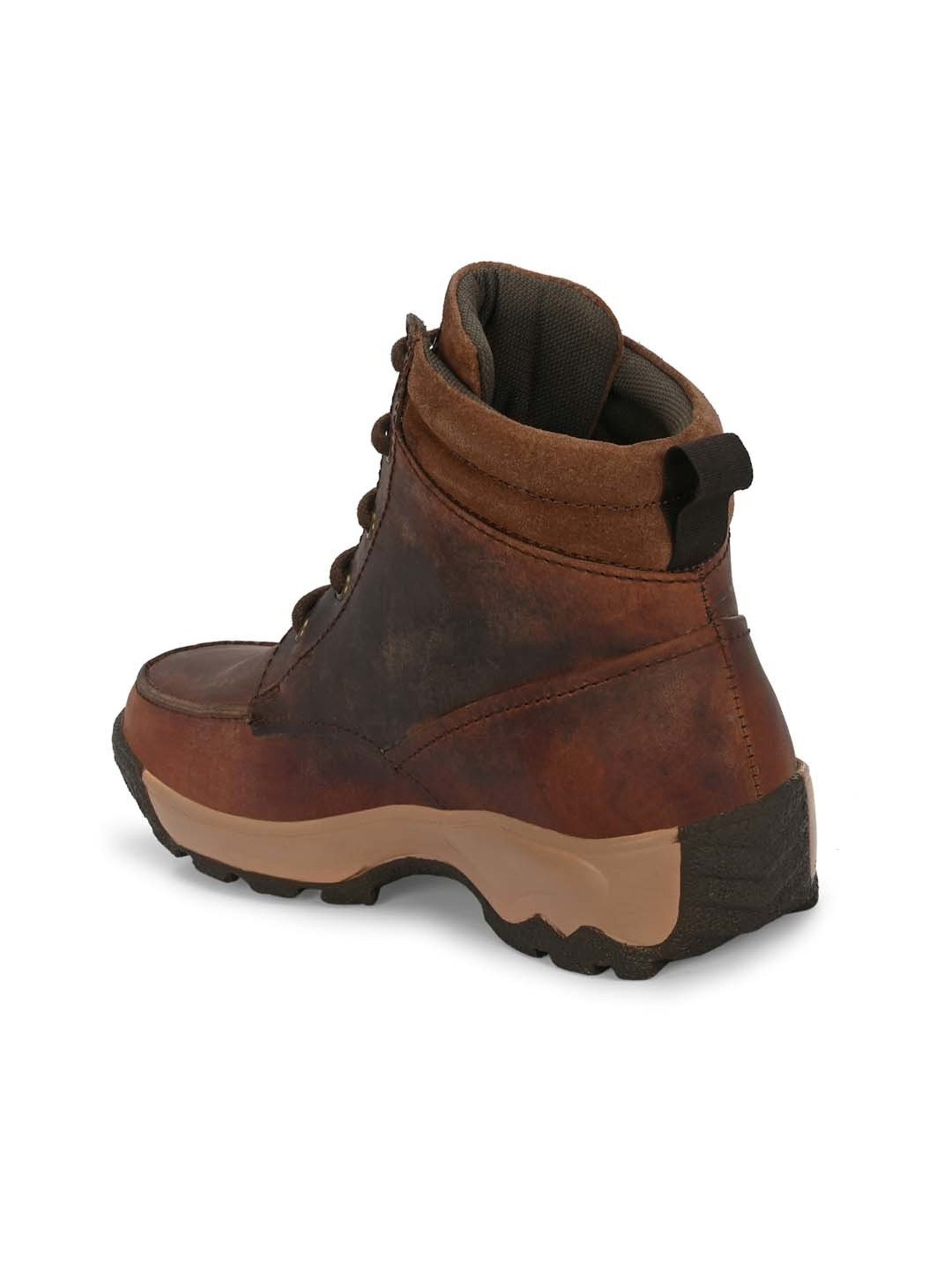 Carlo Romano Men's Brown Derby Boots