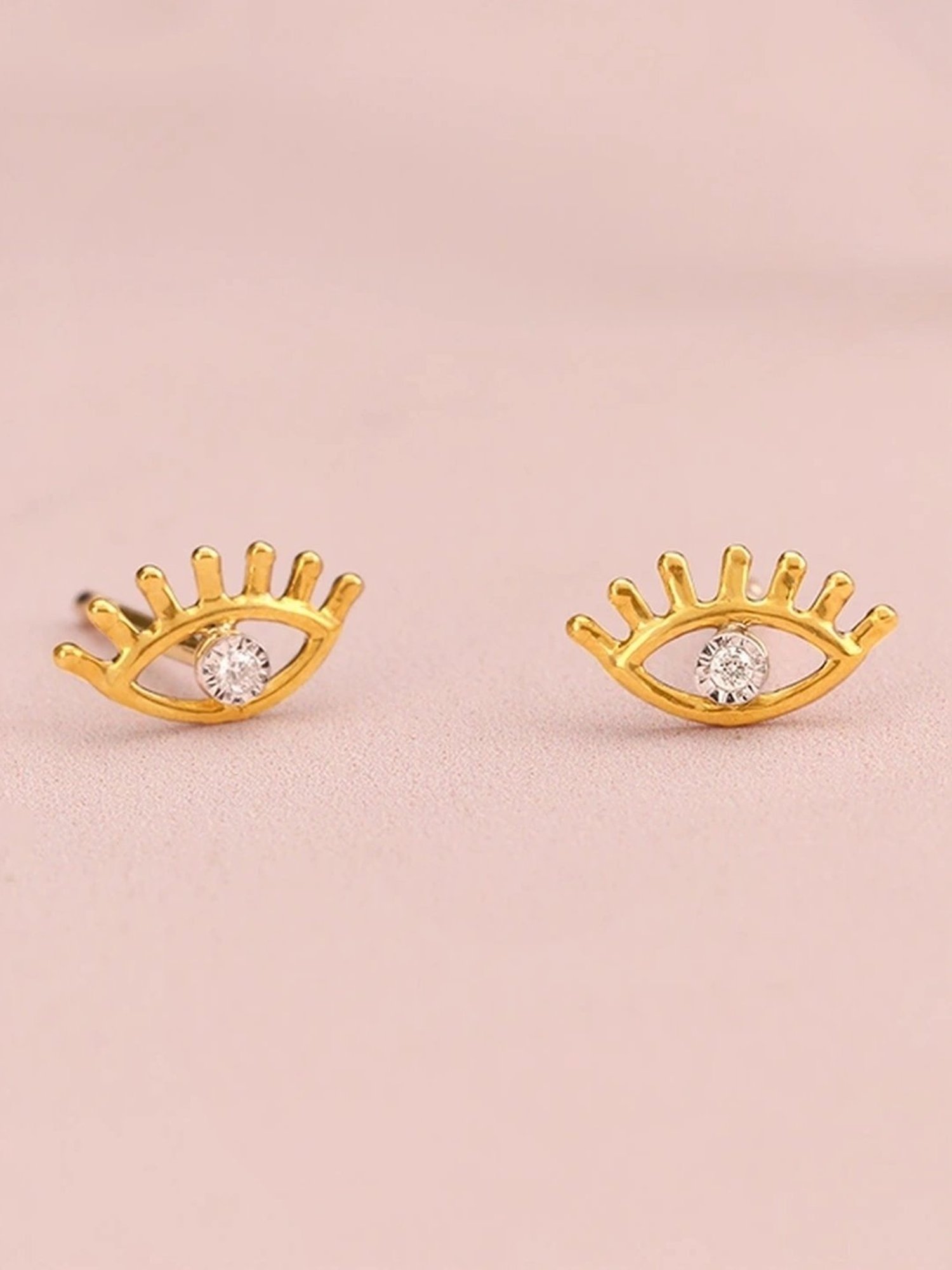 P.C. Chandra Jewellers 18 kt Gold & Diamond Earrings