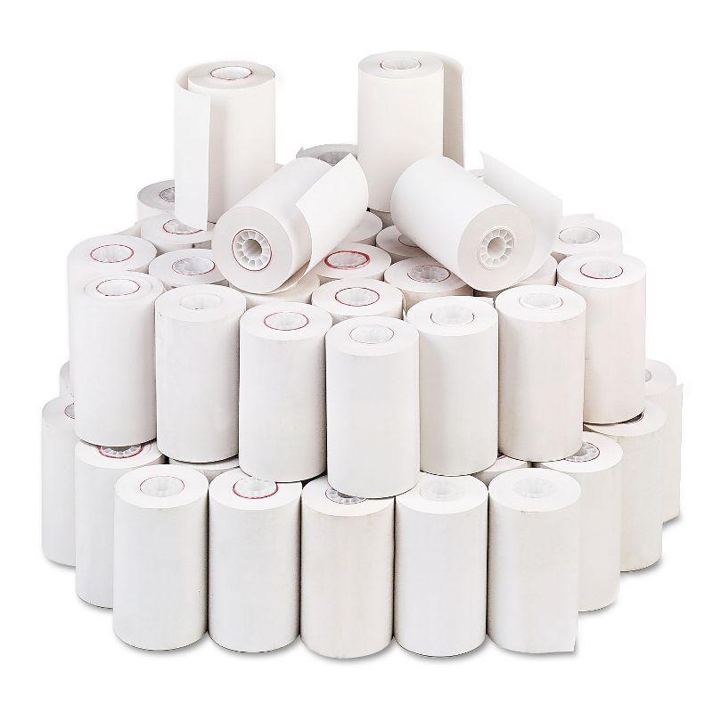 Iconex Direct Thermal Printing Thermal Paper Rolls 3.13 x 90 ft White 90781275