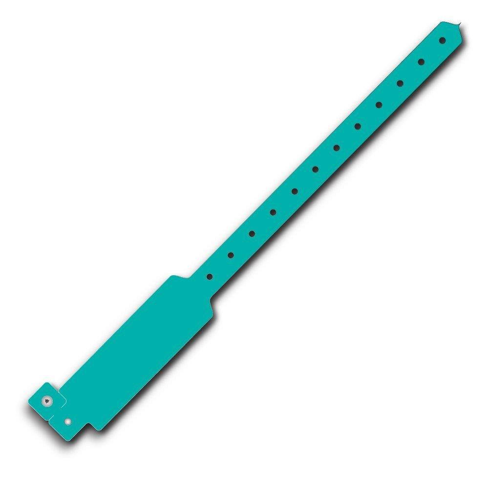Wideface Vinyl Wristbands 500ct Aqua