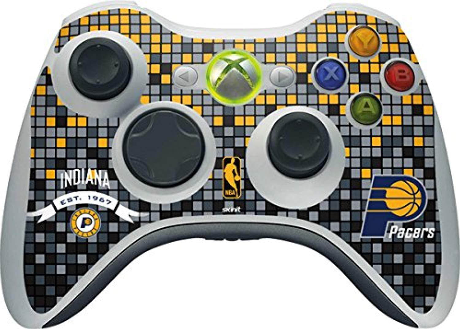 skinit indiana pacers xbox 360 wireless controller skin - nba skin - ultra thin, lightweight vinyl decal protection