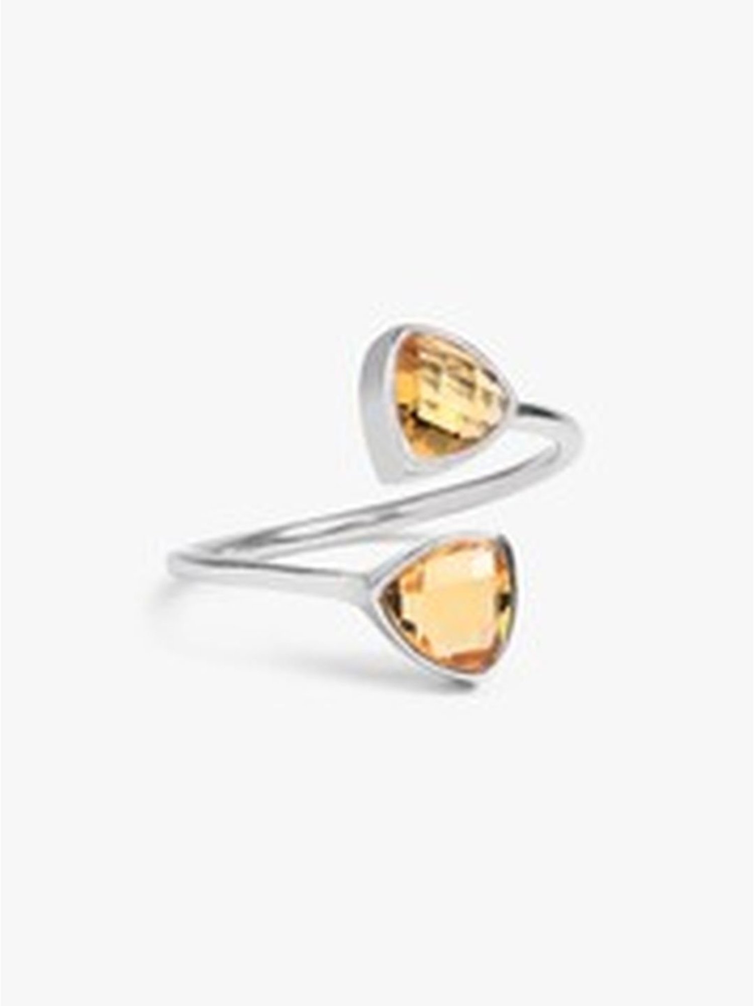 March by FableStreet 92.5 Sterling Silver Citrine Quartz Ring for Women