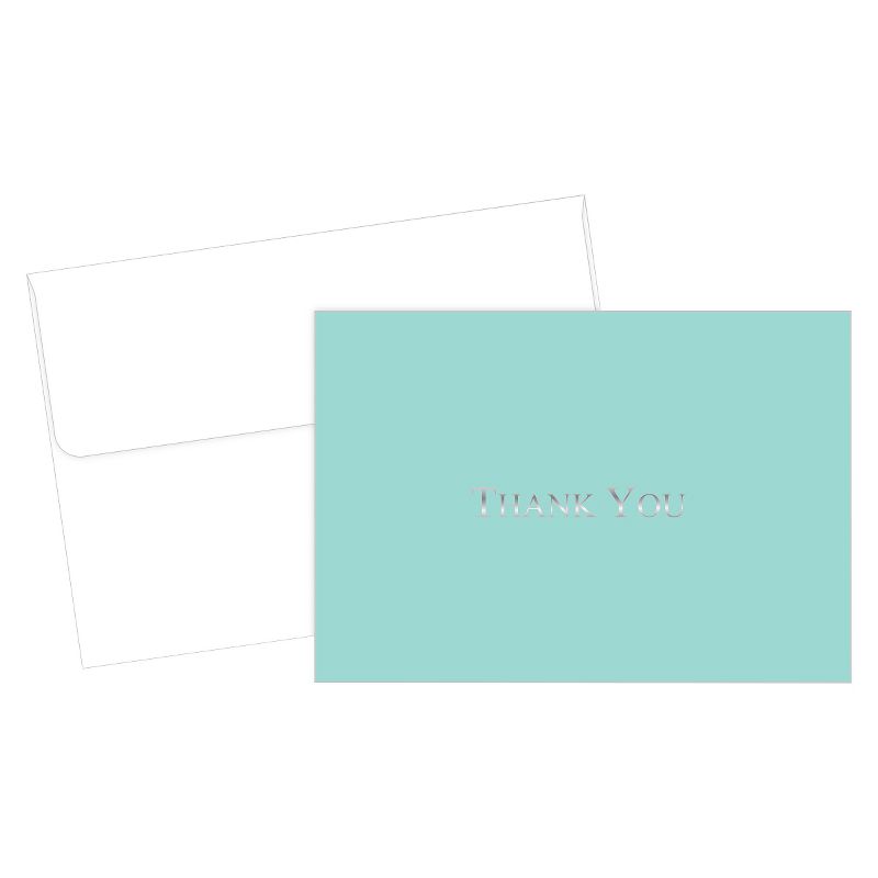 Bella Blue Foil Thank You Cards (20ct)