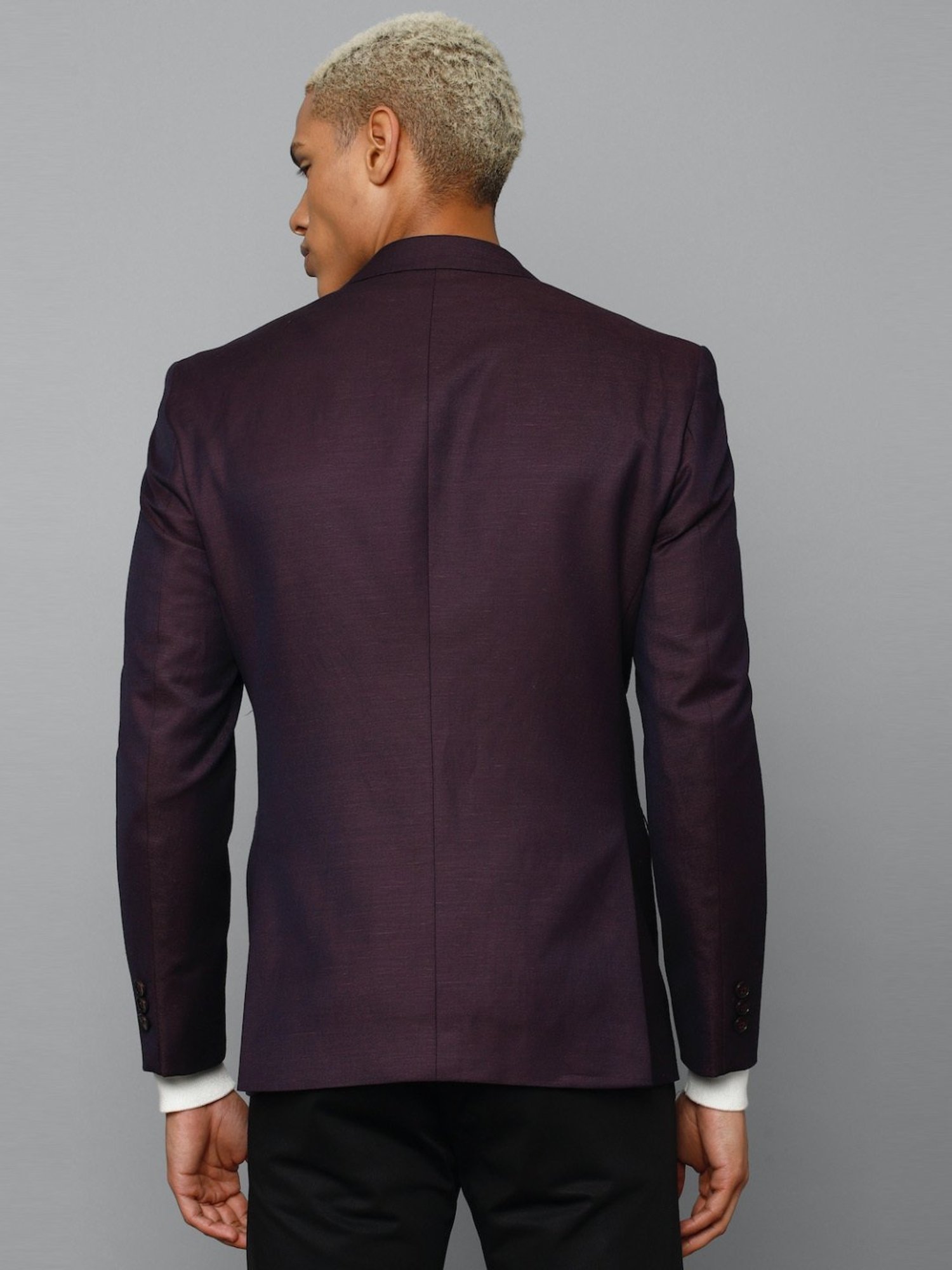 Allen Solly Purple Slim Fit Blazer