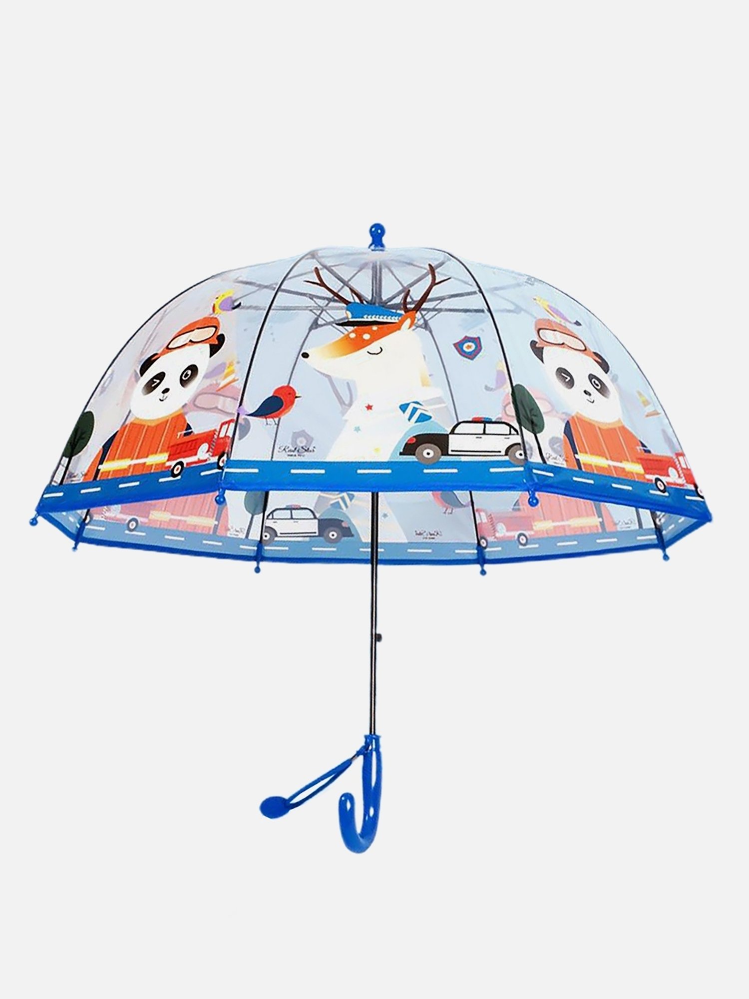 Little Surprise Box Blue Polyester Printed 2 Fold Umbrella