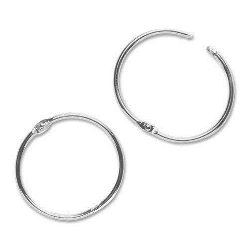 Premium Steel Item# 1437 Book Rings, 1.25" Diameter, Nickel Plated, 100/BX