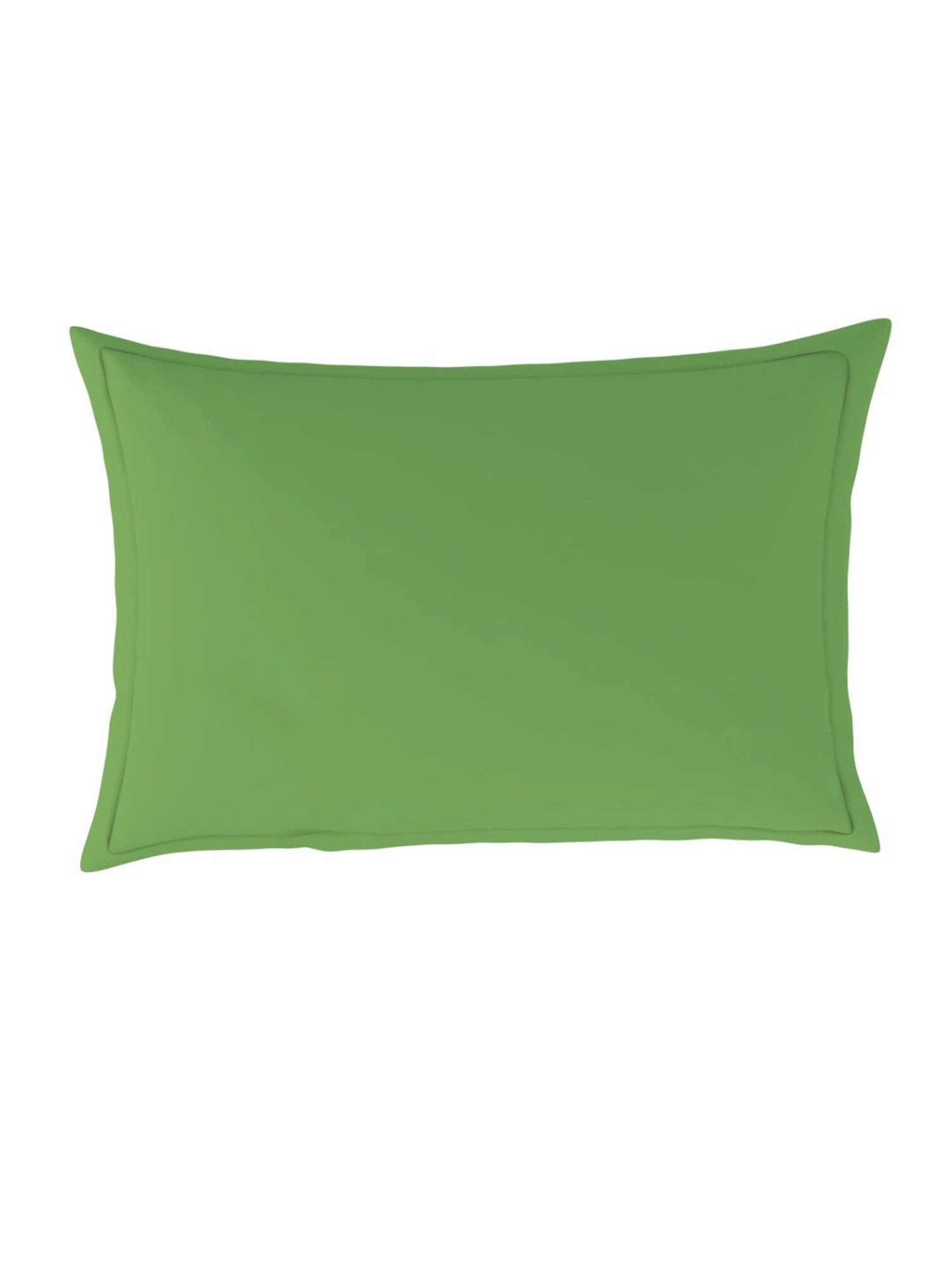 Welspun Restora Solid Green 150 TC Cotton Single Bed Sheet with 1 Pillow Cover