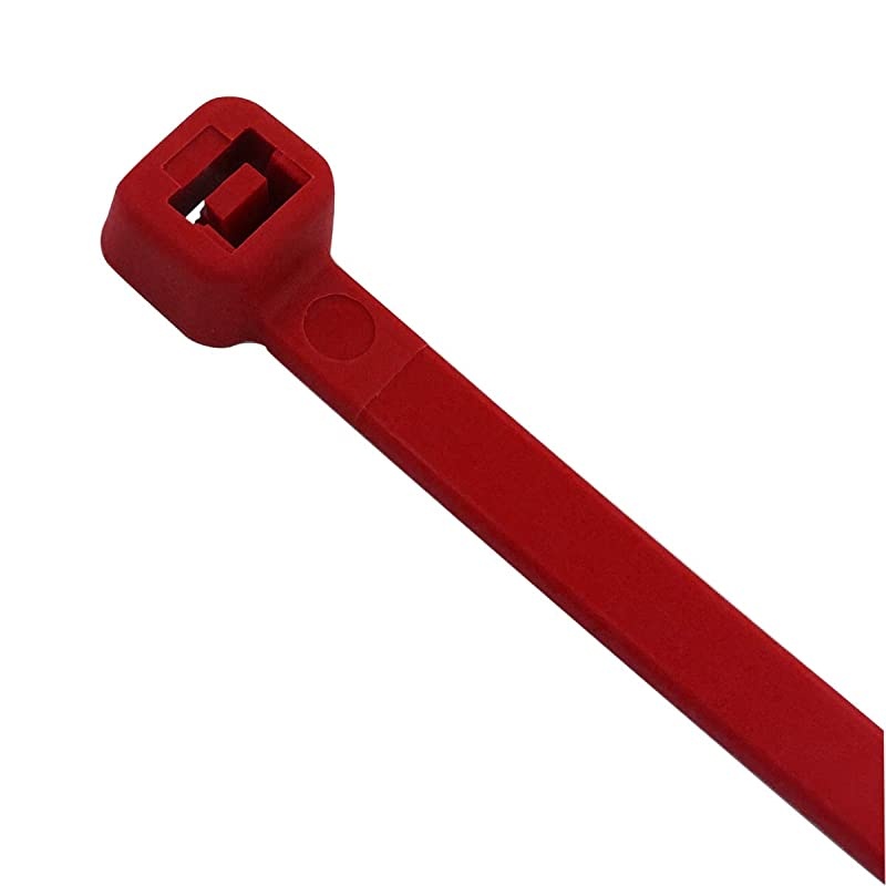 ZipIts Cable Ties 8 Inch 50 Lb Standard Duty Zip Ties 100 Pieces Red UL Listed Contractor Quality Industrial Strength