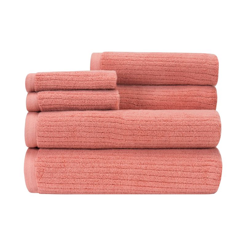 6pc Empire Bath Towel Set Red - CARO HOME