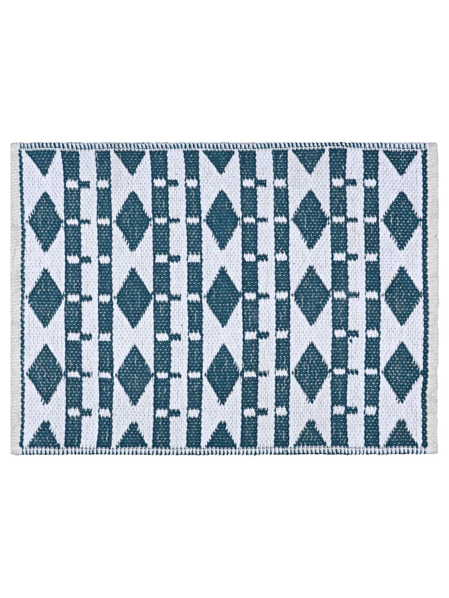 Saral Home Abstract Green Cotton Multiuse Rugs - Set of 2