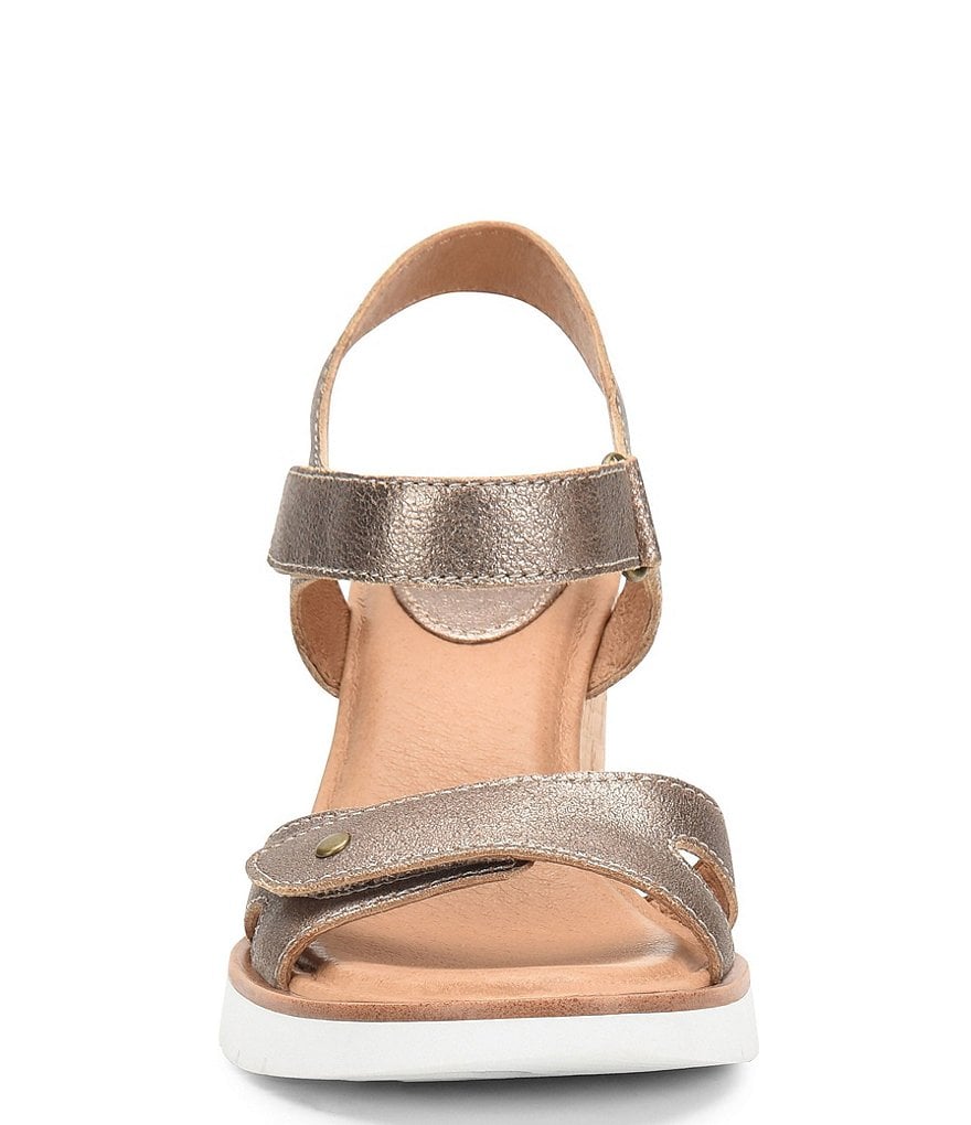 Sofft Cyndy Leather Sporty Wedge Sandals