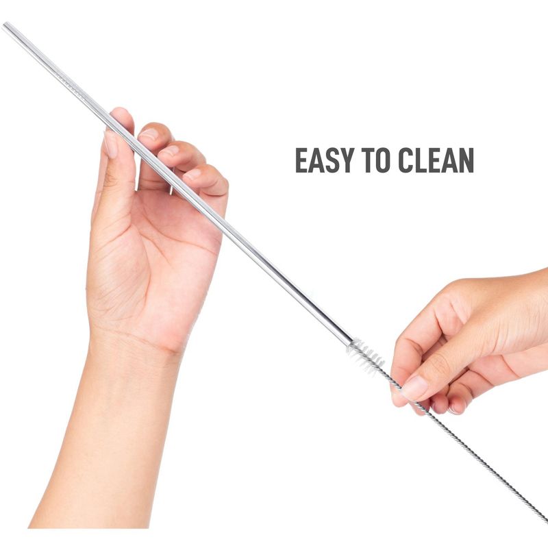 Zulay Kitchen Stainless Steel Straw - 2 pack