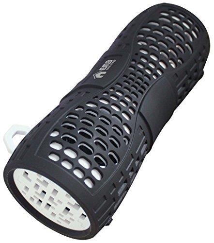 EMB ES900BT-BK Water Resistant Loud Portable Bluetooth Speaker -Black On White