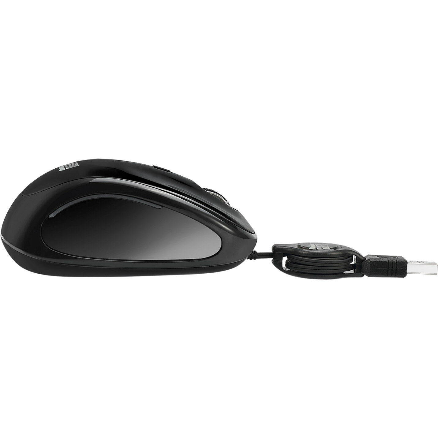 Adesso IMOUSES8B Usb Mini Mouse With Retractable Usb Cable Adjustable 3 Level 3 Buttons 1600 dpi